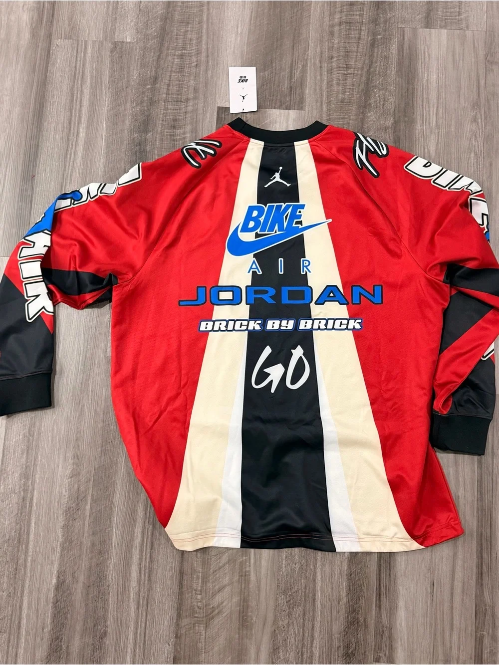 Men’s Jordan Nigel Sylvester Bike Air Red Racing Jersey